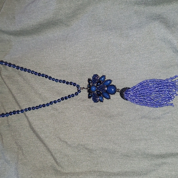 Blue Peru necklace *D3 - Picture 3 of 4